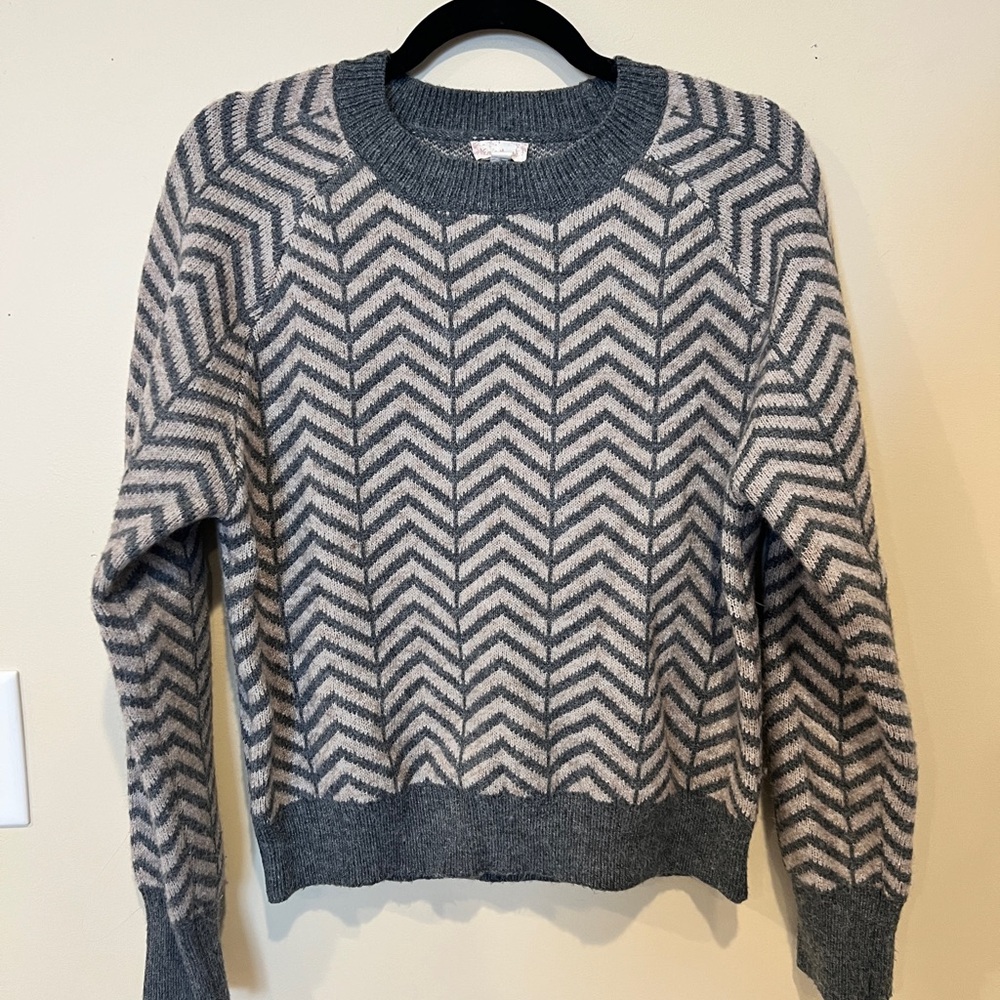 Gray Chevron Sweater- Size M